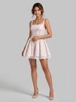 Blush Camellia Mini Corset Dress