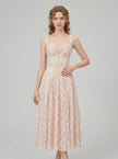 Seraphine Blush Lace Gown