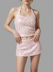 Blush Paillette Micro Mini Skirt