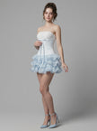 Cloud Ruffle Bustier Mini Dress
