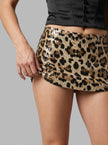Leopard Sequin Micro Mini Skirt
