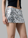 Silver Paillette Micro Mini Skirt