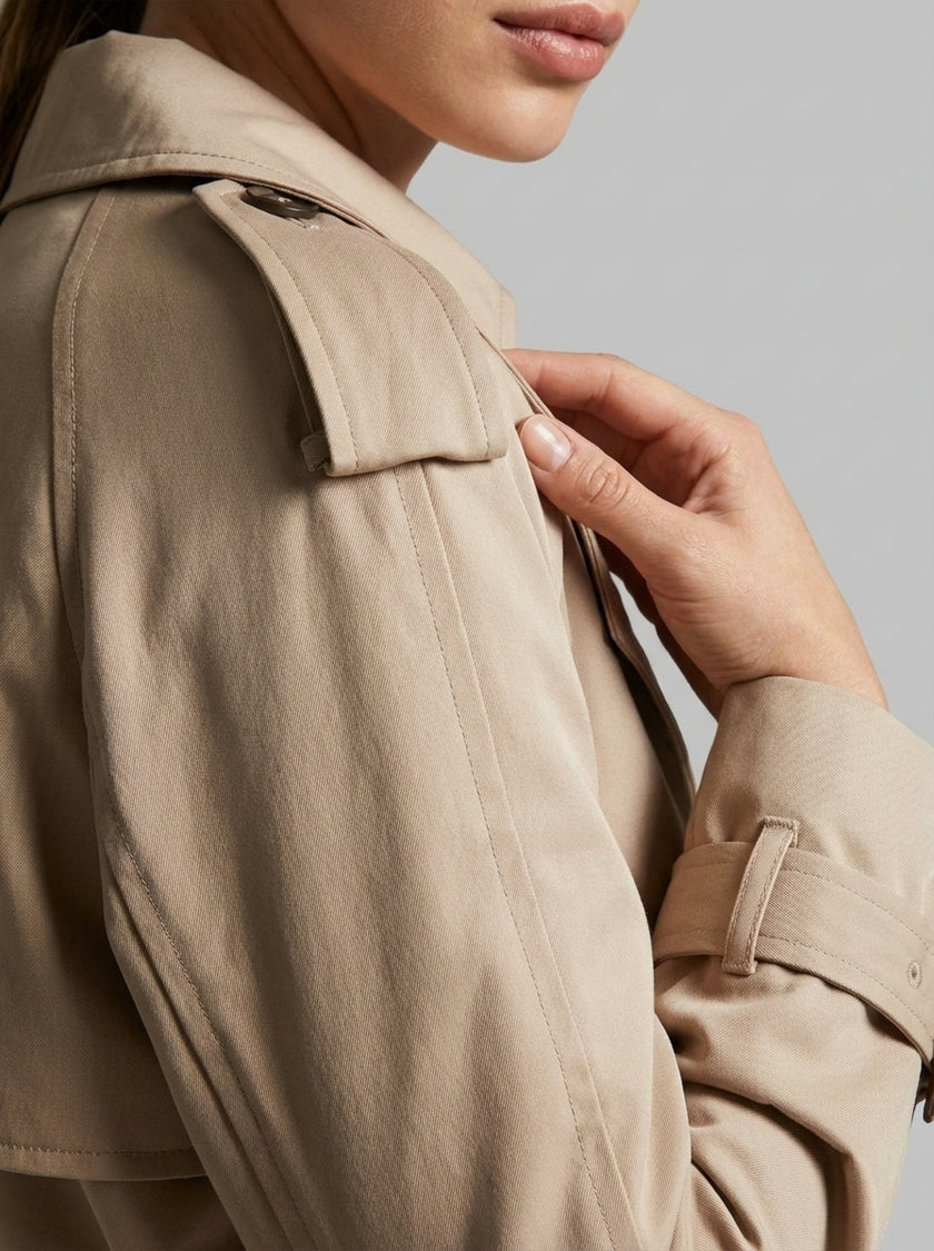 Cityline Belted Trench Coat – Beige