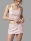 Blush Paillette Micro Mini Skirt