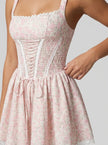 Blush Camellia Mini Corset Dress