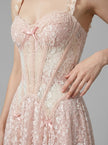 Seraphine Blush Lace Gown