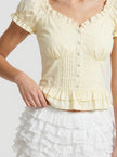 Ruffle Peplum Corset Top