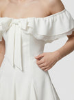 Elegance Bloom Off-Shoulder Ruffle Hem Dress