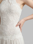 Aurelia Lace Halter Bridal Gown