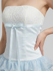 Cloud Ruffle Bustier Mini Dress