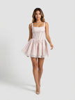 Blush Camellia Mini Corset Dress
