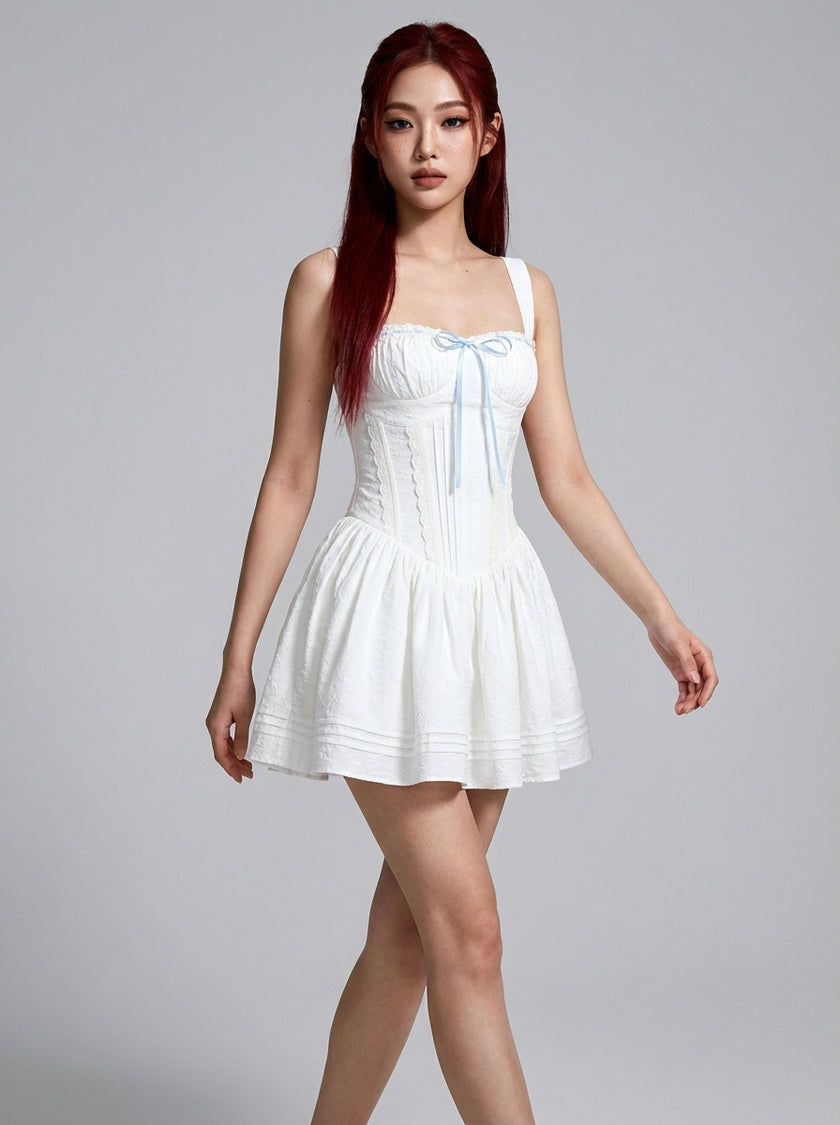 Frosted Lily Corset Mini Dress