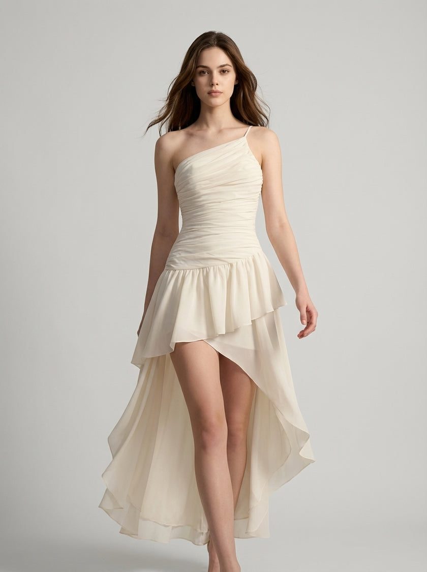Celeste Asymmetrical Draped Gown