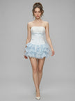 Cloud Ruffle Bustier Mini Dress